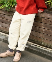ピーチツイル クロスステッチ テーパードパンツ