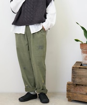 ピーチツイル クロスステッチ テーパードパンツ