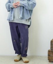 ピーチツイル クロスステッチ テーパードパンツ