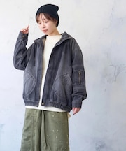 デニム 裏ボア ジップ ジャケット