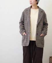 チェック ヘリンボン テーラード ジャケット