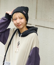 無地 リブ編み ニット キャップ