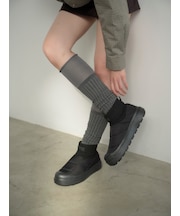 ユニセックス インアウト プロテクト キルテッド ナイロン ニット カフ ブーツ