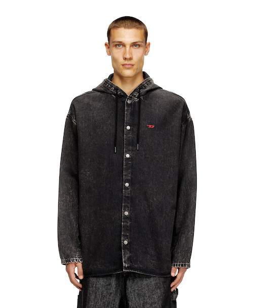 メンズ シャツ デニム D-DEWNY-HOOD SHIRT