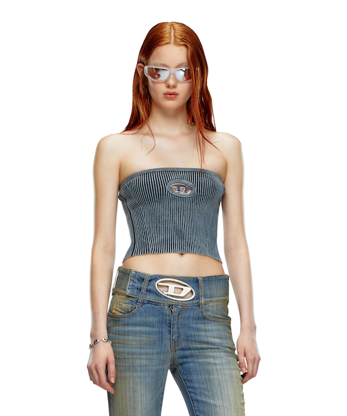 レディース ニット チューブトップ