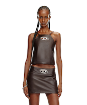 レディース レザーキャミソール