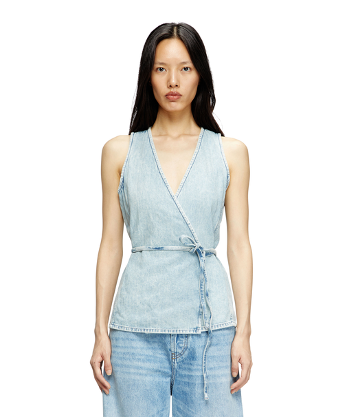 ウィメンズ ノースリーブデニムトップス DE-VERN