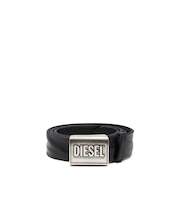 メンズ レザーベルト DIESEL LOGO B-METAL BISCOTTO