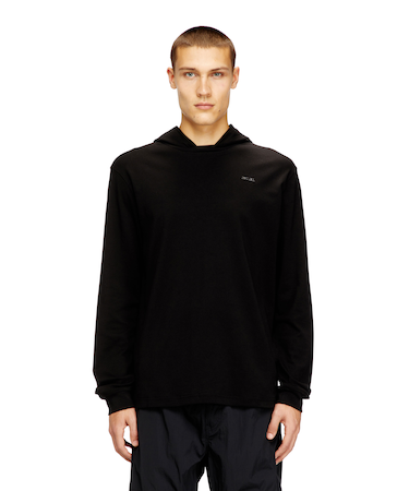 メンズ フード付き長袖Tシャツ T-BILL-LS-HOOD-MET