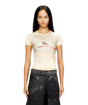 ウィメンズ 半袖トップ T-UNCUTIES-LONG-S10