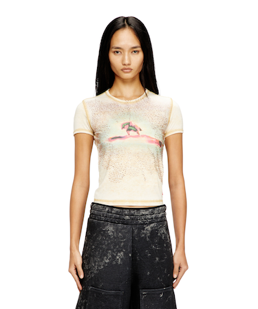 ウィメンズ 半袖トップ T-UNCUTIES-LONG-S10