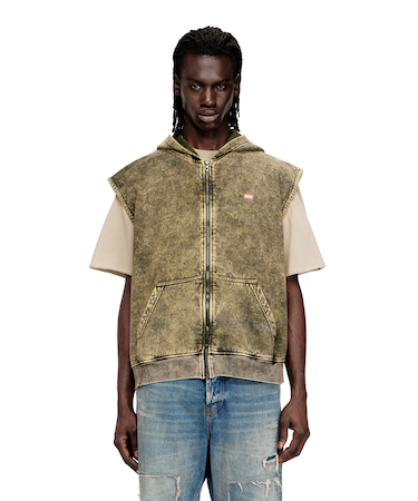 メンズ フード付きスリーブレススウェット S-BOXT-SL-ZIP