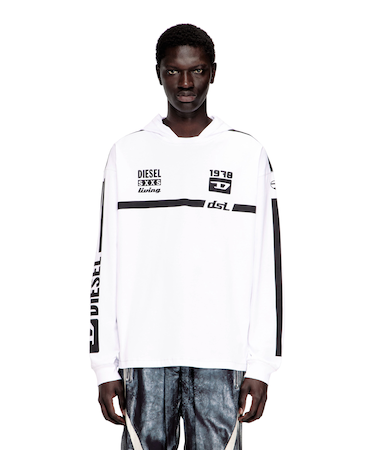 メンズ フード付き長袖Tシャツ T-BOXT-LS-HOOD-RIB