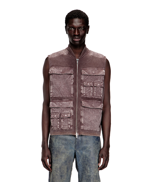 メンズ ジップアップベスト K-GIULIUS｜ディーゼルの通販｜&mall