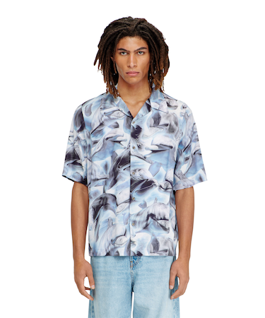 メンズ 半袖シャツ S-BRACK-DOLPHIN