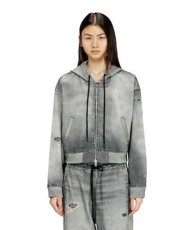 ウィメンズ ジョグ ジップアップパーカー DE-GIRI-CROP JOGG