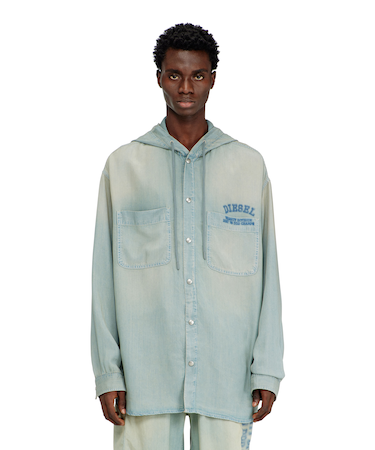 メンズ デニムシャツ D-DEWNY-HOOD-S3