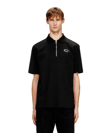 メンズ ハーフジップポロシャツ T-VOR-OD