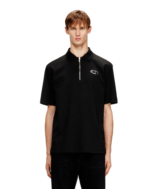 メンズ ハーフジップポロシャツ T-VOR-OD