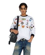 メンズ 長袖Tシャツ T-NORME-LS-PATCHES