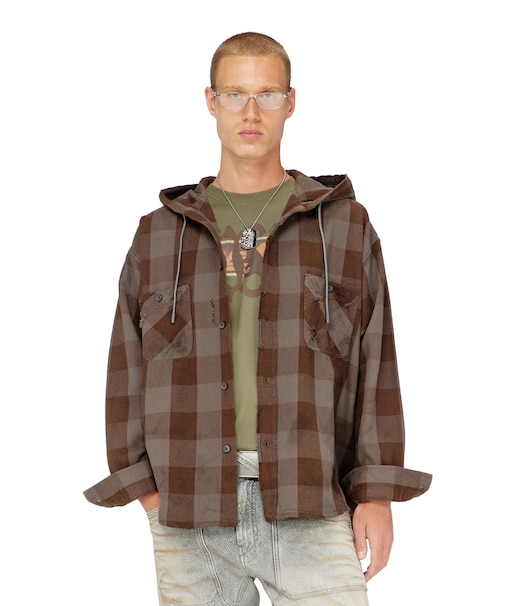 メンズ シャツ S-DRUM-HOODY