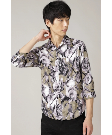 TORNADO MART∴ソーニーローズプリントシャツ