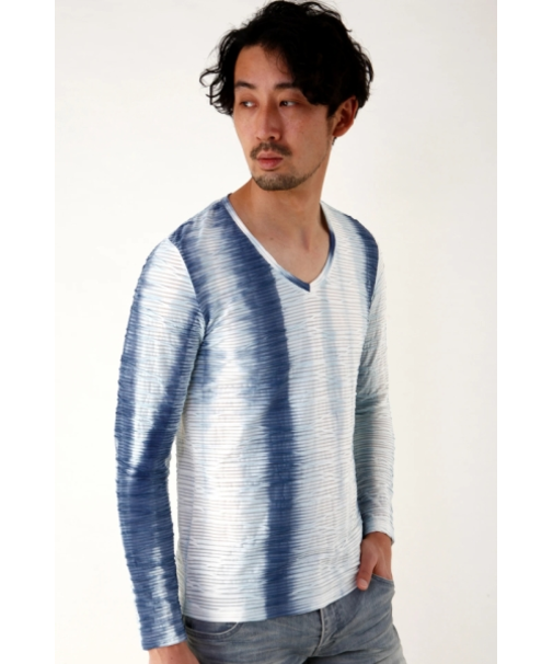 TORNADO MART∴グラデマーブルタックJQ長袖カットソー