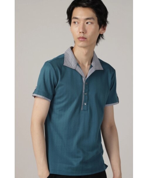 ZERO by TORNADO MART∴ランダム針抜きABSテレコポロシャツ