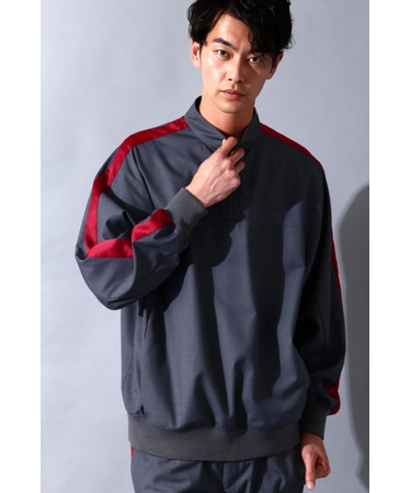 BLUE TORNADO∴TRハーフZipプルオーバーラインドルマンシャツ