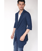 TORNADO MART∴ブライトタックメッシュ7分袖チェスター