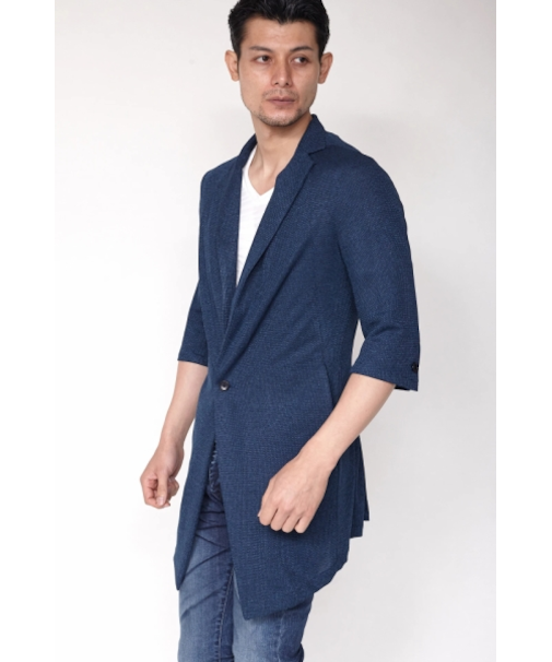 TORNADO MART∴ブライトタックメッシュ7分袖チェスター