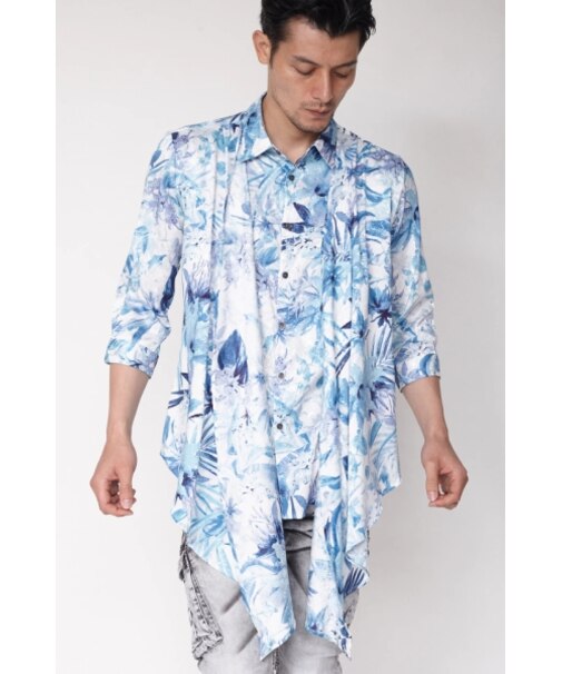 TORNADO MART∴オアシスボタニカルプリントドレープシャツ