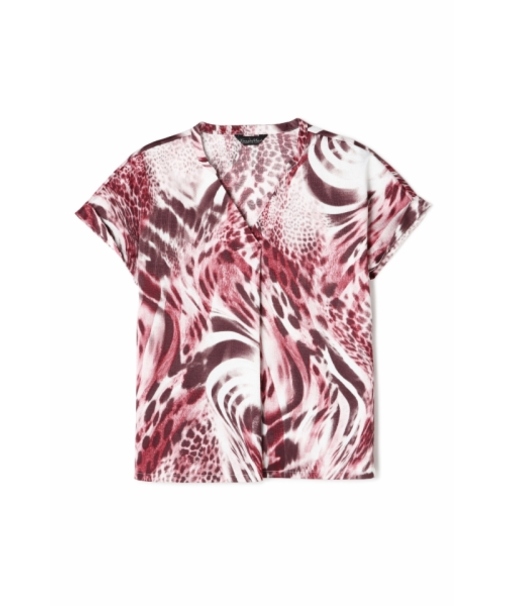 【LADIES】TORNADO MART∴MIXアニマルスキッパーブラウス