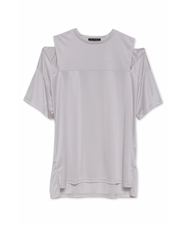 【LADIES】TORNADO MART∴ブライトスムーススリットオーバーTシャツ