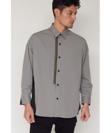 TORNADO MART∴バイカラーZIPシャツアウター