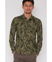 TORNADO MART∴トライバルカモプリントシャツ