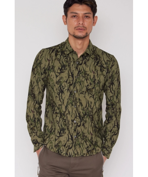 TORNADO MART∴トライバルカモプリントシャツ