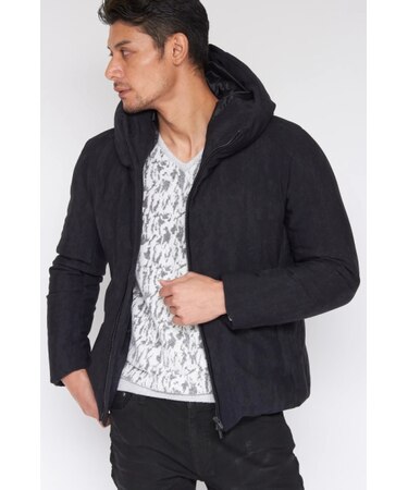 TORNADO MART∴ハイテンションデニムプリントダウンブルゾン