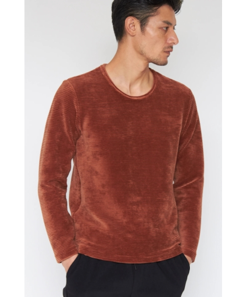 TORNADO MART∴リップルパイルジャージークルーネックカットソー