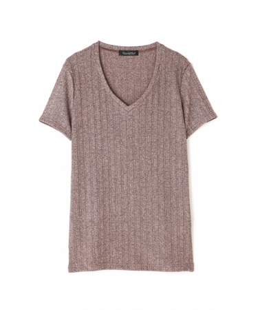 【LADIES】TORNADO MART∴メランジテレコ半袖カットソー