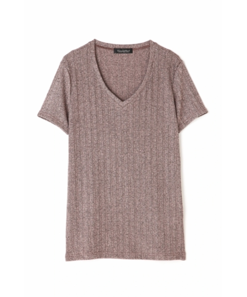 【LADIES】TORNADO MART∴メランジテレコ半袖カットソー