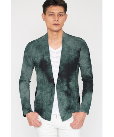 TORNADO MART∴スペックルダイストライプカーディガン