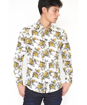 TORNADO MART∴ローンドローイングフラワープリントシャツ