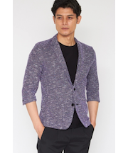 ZERO by TORNADO MART∴メランジメッシュジャージ7分袖ジャケット