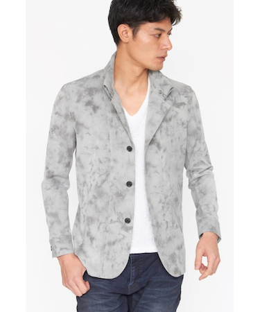 TORNADO MART∴マーブルプリントシアサッカーブルゾン