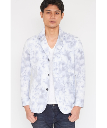 TORNADO MART∴マーブルプリントシアサッカーブルゾン