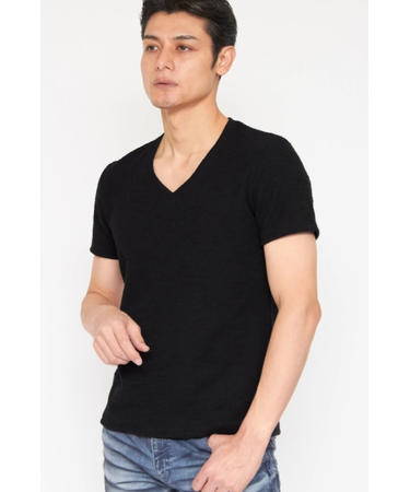 TORNADO MART∴スラブツィードジャージー半袖カットソー