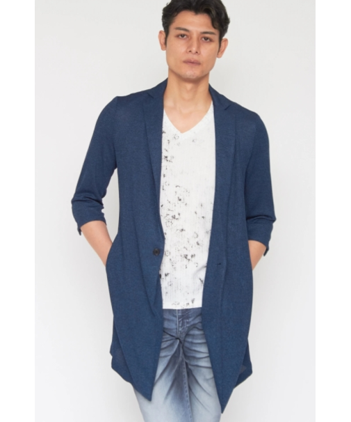 TORNADO MART∴ブライトタックメッシュ7分袖チェスター