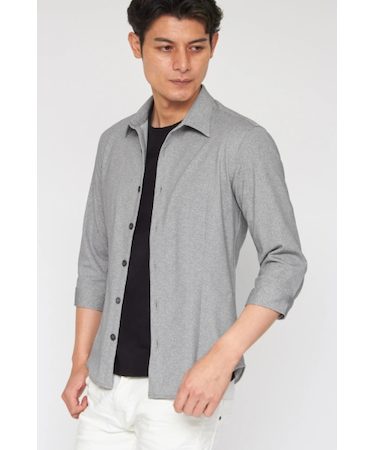 TORNADO MART∴ハイテンションツイルプリント7分袖シャツ