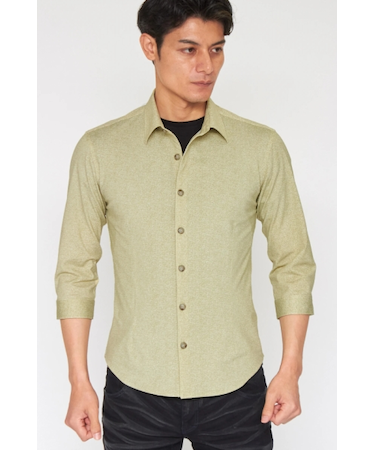 TORNADO MART∴ハイテンションツイルプリント7分袖シャツ